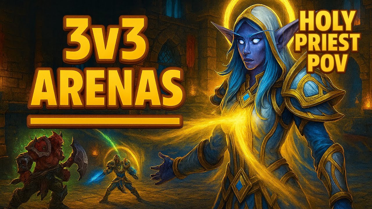 Night Elf Holy Priest POV &ndash; Cupid Cleave Chaos in 3v3 Arenas!