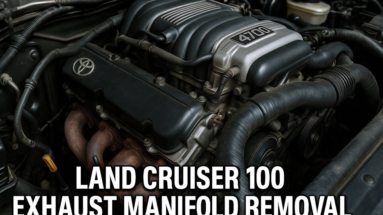 Toyota Land Cruiser 100 серии | Снятие выпускного коллектора со стороны пассажира (пошаговое руко...