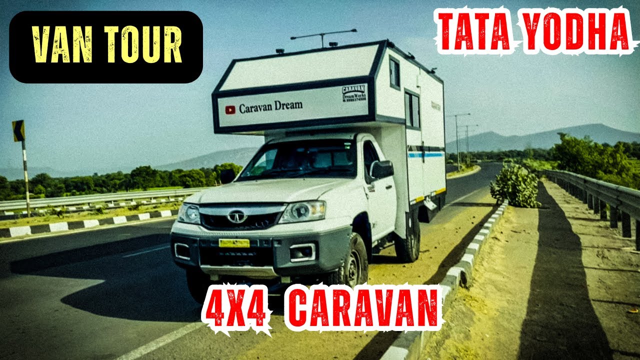 Tata Yodha 4x4 Van Tour | Custom Built Caravan Full Tour | Off-Roading Home on Wheels #caravan #rv