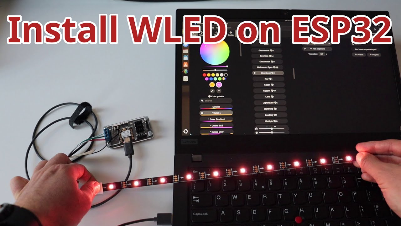 How To Install WLED on an ESP32 Board from Chrome Web Browser? Demo with XIAO ESP32C3