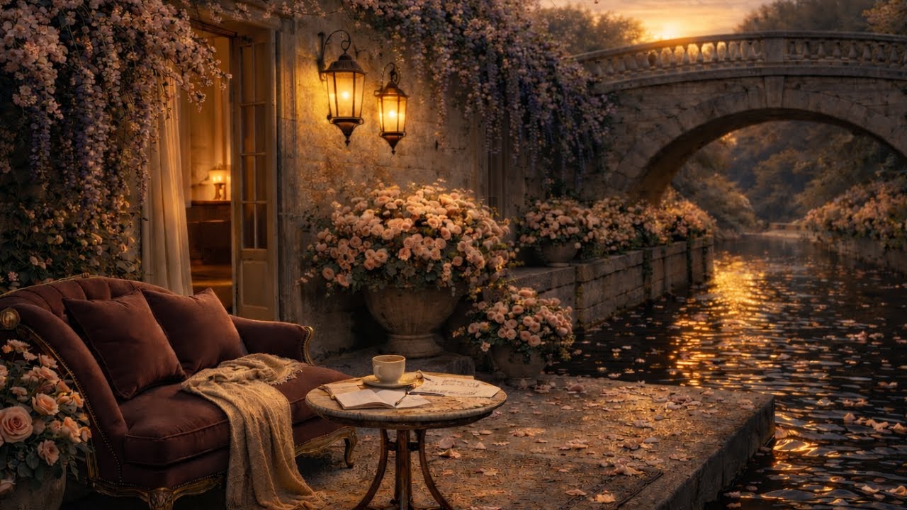 Lake Patio | Gentle Stream + Piano & Violin | Relax • Focus | Salon de Lumière