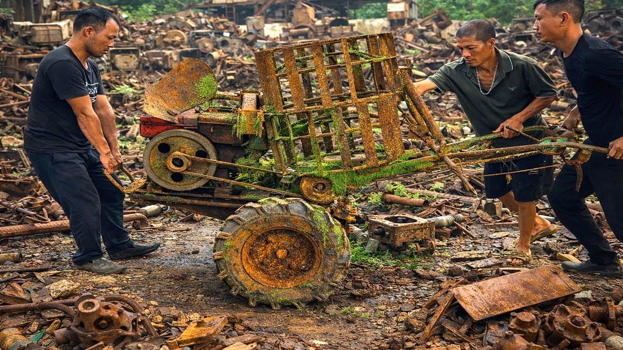 Extreme Tractor Restoration | Rusty Farm Machine Rebuild // Restorations Skills