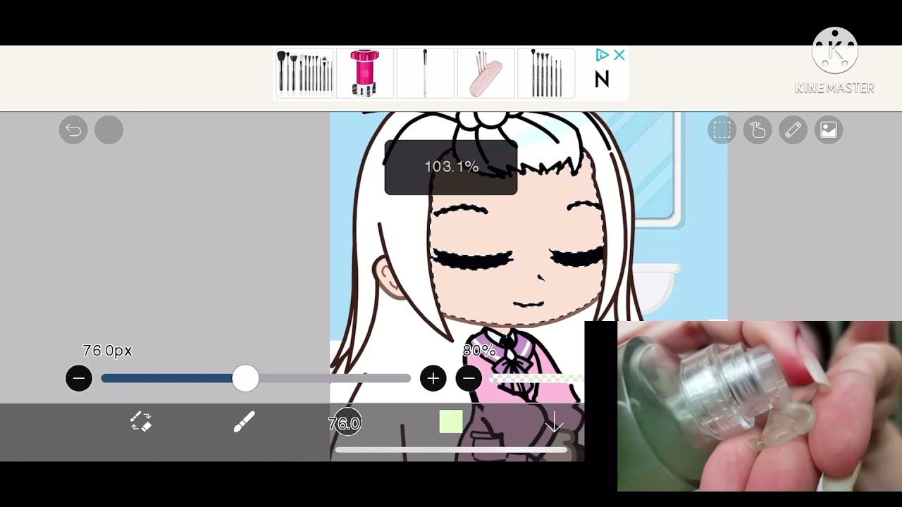 Gacha ASMR makeup with my gacha club OC💄💅👀👄