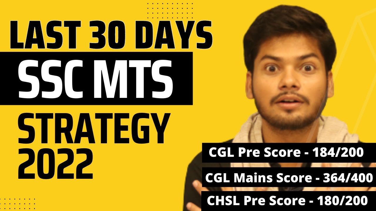 Last 30 Days ssc mts strategy 2022 by Topper Abhishek Ojha