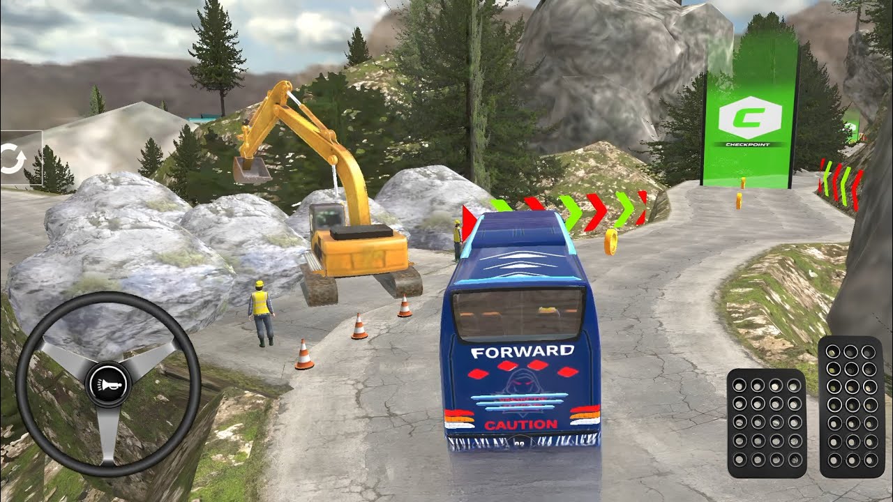 Impossible Mountain Roads Bus Simulator | Risky Bus Drive part 2