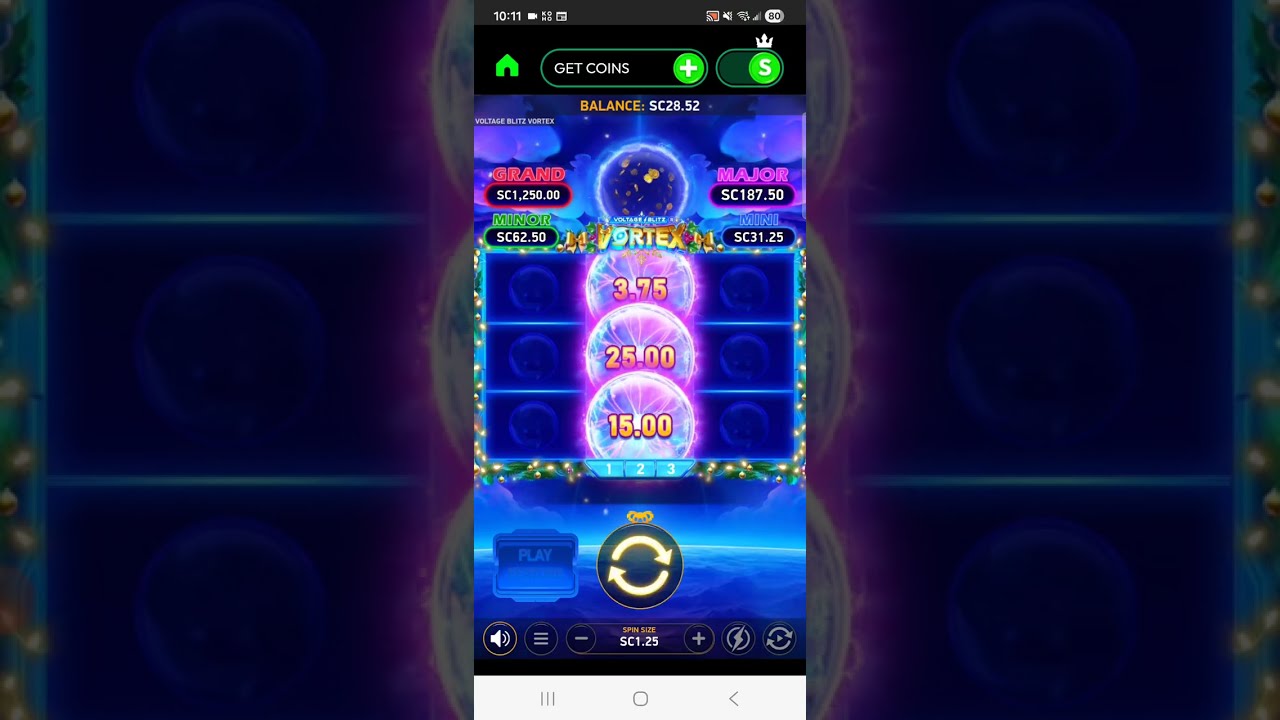 Voltage Blitz Vortex * 1.25 bet bonus * Crown Coins Casino * How'd it go?