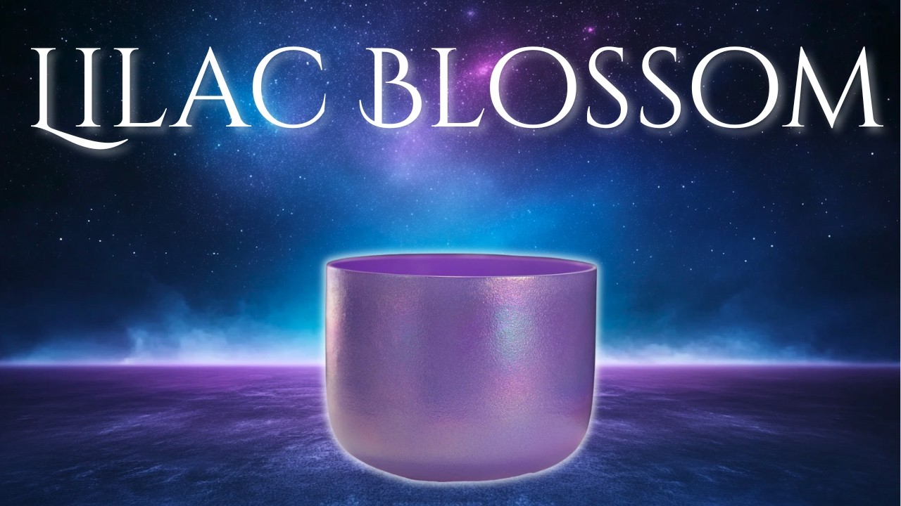 323 Hz E Crystal Singing Bowl | Lilac Blossom Celestial Frosted (No Talking)