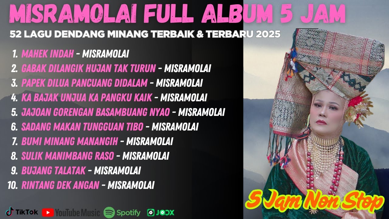 MISRAMOLAI FULL ALBUM 5 JAM - 52 Lagu Dendang Minang Terbaik & Terbaru 2025