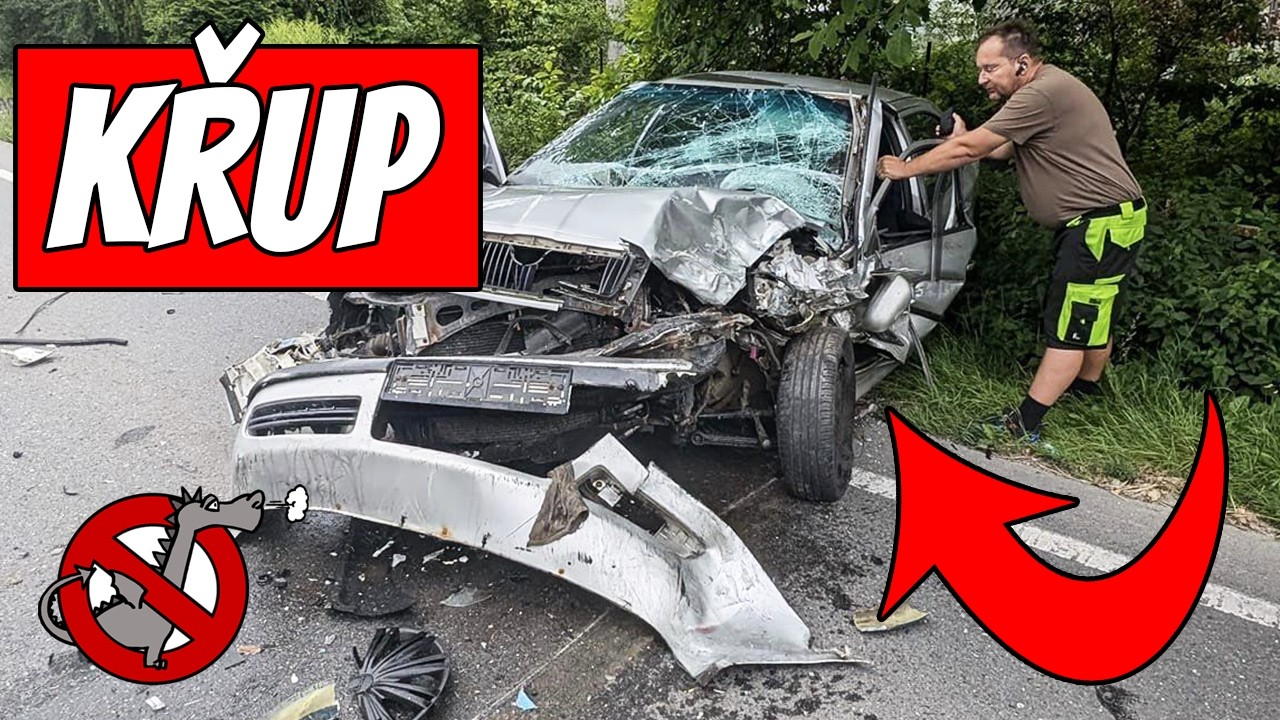 Důchodce na kole ztratil IQ,  děsivá nehoda v zatáčce a blázon na silnici - Dashcam 119