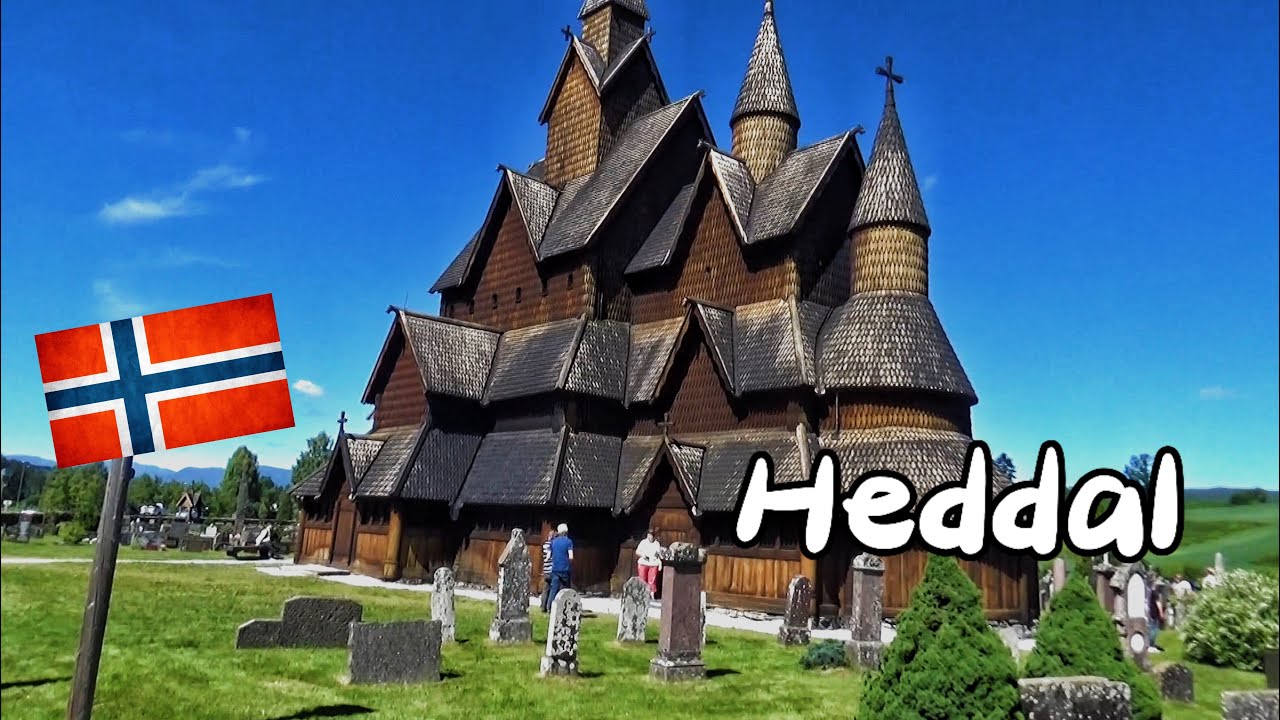 Heddal Stavkirke - Norwegia [walking tour] Norway   NO TALK