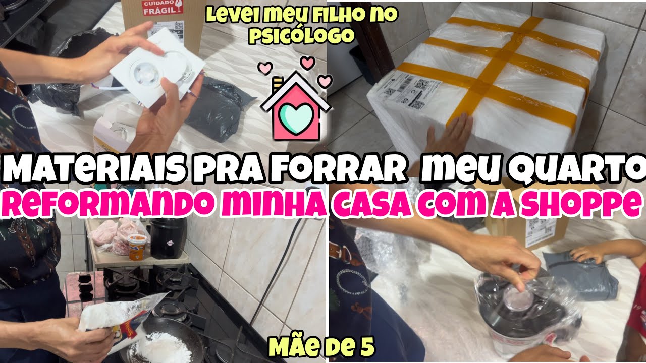 ROTINA REAL DE MÃE COMPRANDO FRUTAS|🛒MINHAS COMPRAS NA SHOPPE PARA REFORMA🙏🏼