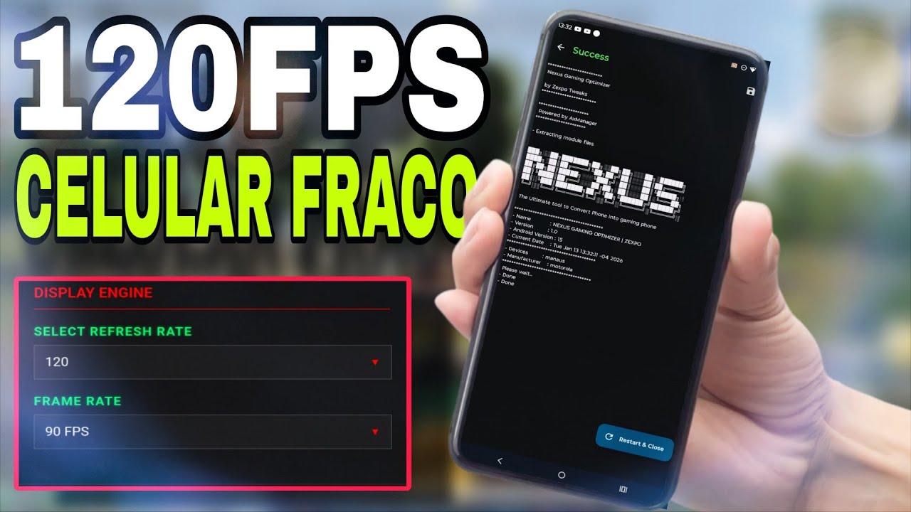 COMO ATIVAR ATE 120FPS EM JOGOS ATRAVES DO AX MANEGE E ZERAR O LAG E AUMENTAR A PEFORMANCE MAXIMA 📲