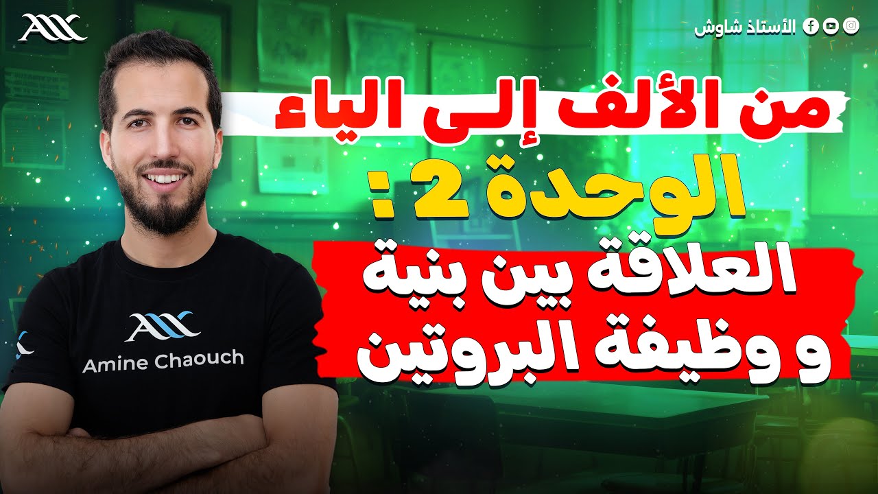 ✅ الوحدة 02| أفضل شرح من الألف إلى الياء لوحدة العلاقة بين بنية و وظيفة البروتين  🧬