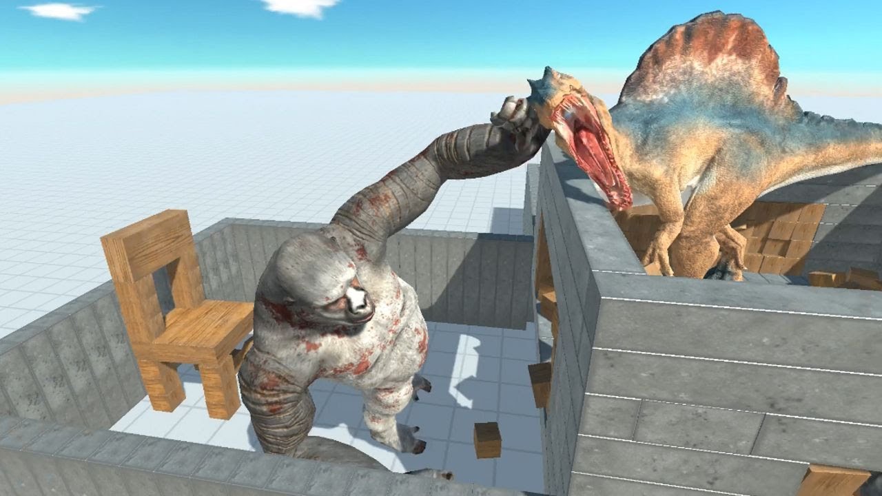 Serious Punch from 4 GORO THE GIANT vs ALL UNITS Animal Revolt Battle Simulator