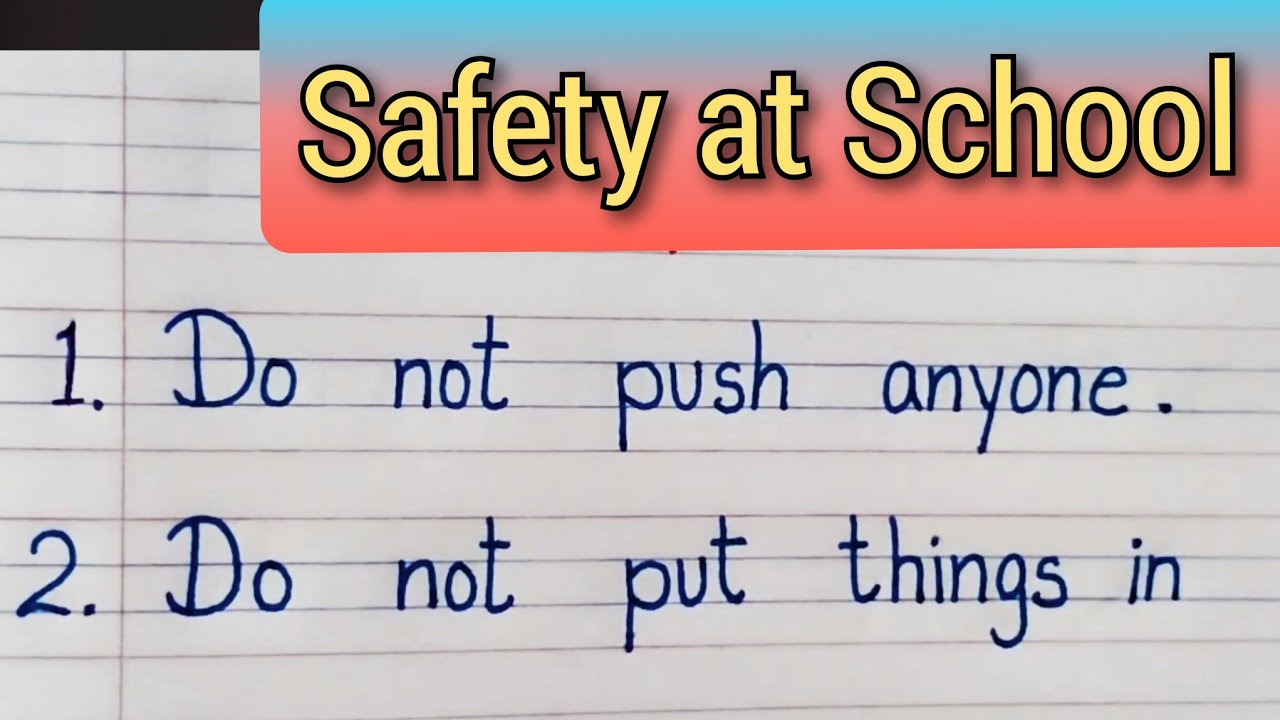 School Safety Rules |10lines on safety in school | Essay Safety in school |Best 10Lines Safter Rules