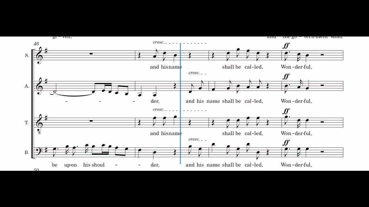 1.12 - For unto us a Child is born - Bass | The Messiah | Handel