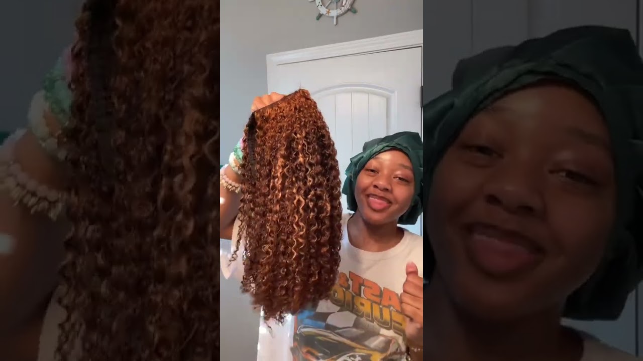 How I bleach my hair to match this U-part wig #hergivenhair #upartwig