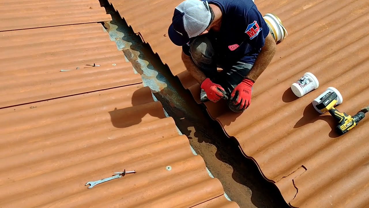Como recuperar calhas enferrujada vazando