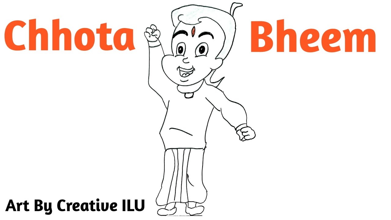 Chhota Bheem Drawing Easy Step by Step | Cartoon Drawing for Kids 🎨 ✨️😍