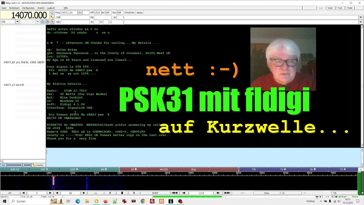 PSK31 dekodieren mit fldigi ► richtige Dialoge auf Kurzwelle ► Shortwave QSO