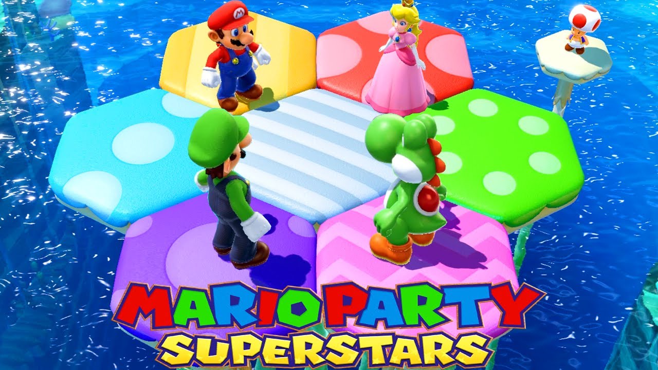 Mario Party SuperStars - All Minigames - Mario vs Peach vs Luigi vs Yoshi (Master)
