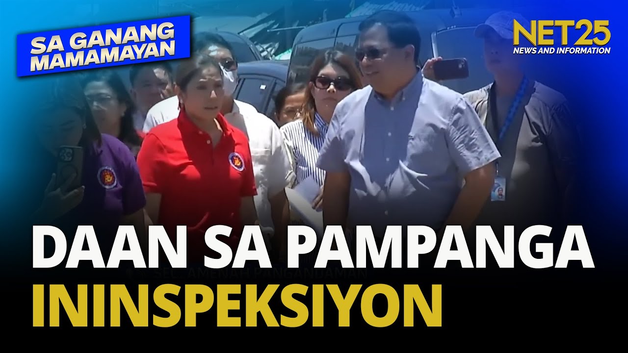 DBM Sec. Pangandaman, ininspeksyon ang binabahang daan sa Pampanga