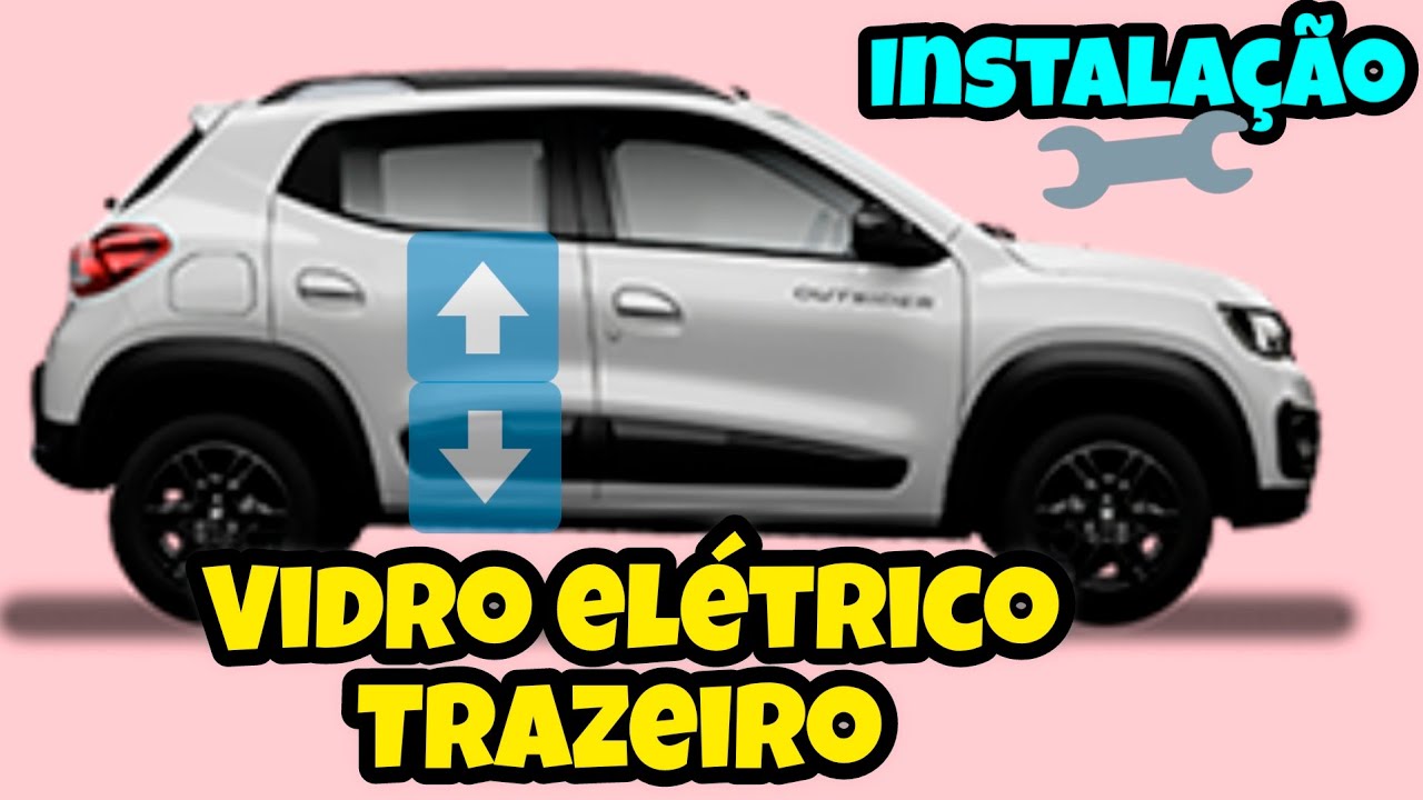 Vidro elétrico traseiro no kwid (instalação)@comMarcioMenezes