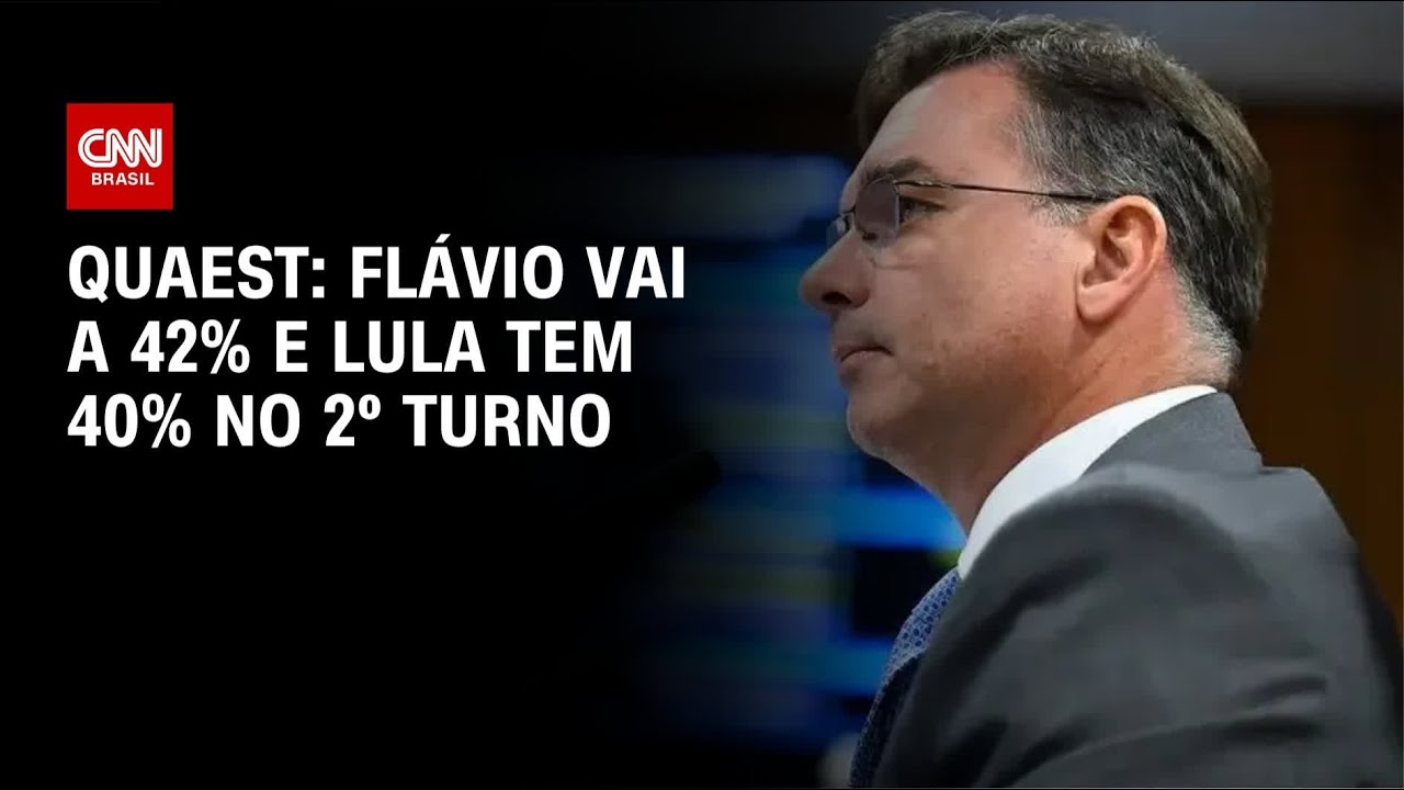 Quaest: Fl&aacute;vio vai a 42% no 2&ordm; turno; Lula tem 40% | CNN NOVO DIA