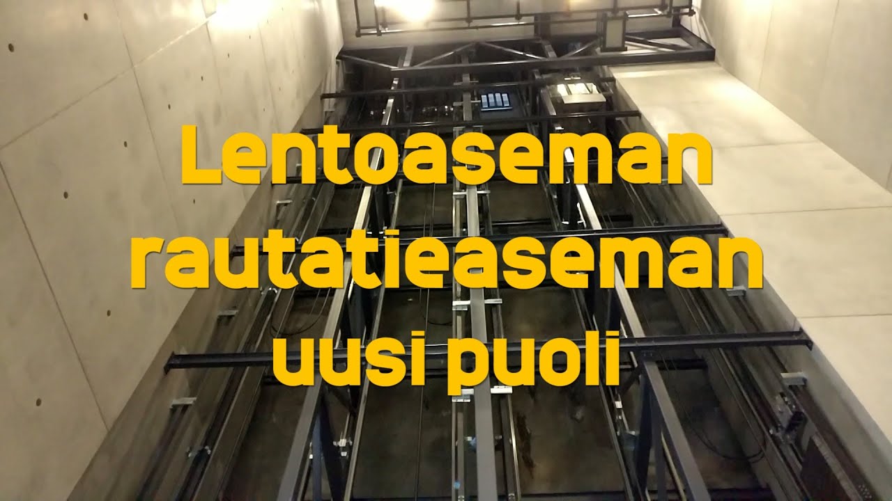 Hissivideo: Lentoaseman rautatieasema, Vantaa, 4. hissit - 2021 KONE MonoSpace (uudet)