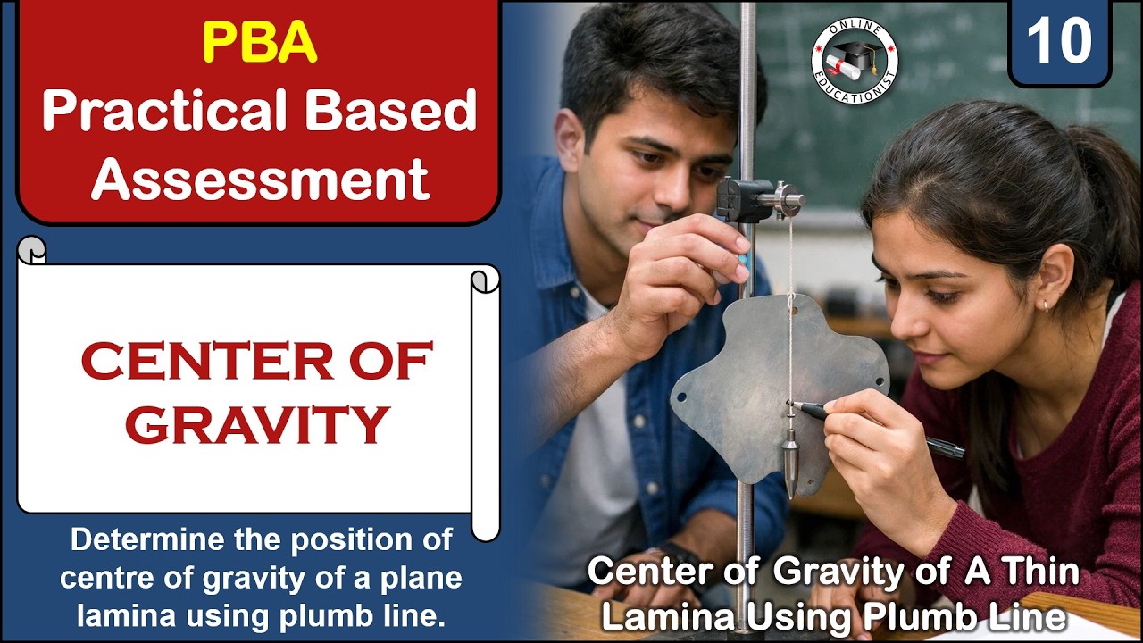 PBA | Center of Gravity of Thin Lamina | Practical | Physics PBA #practical #centerofgravity