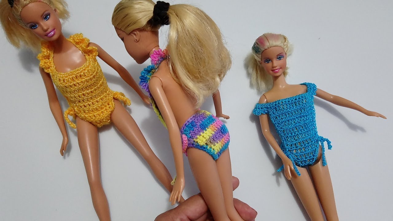 Traje de baño Crochet Para Barbie