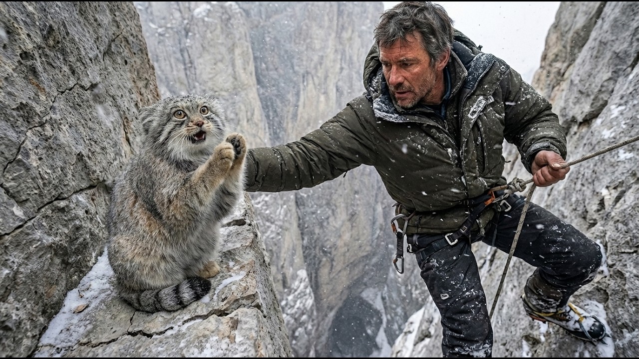 A Dying Pregnant Manul Begged This Man for Help on a Cliff — The Ending Will Melt Your Heart