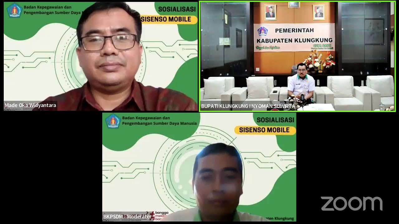 Arahan Bupati Klungkung serta Sosialisasi SISENSO Mobile