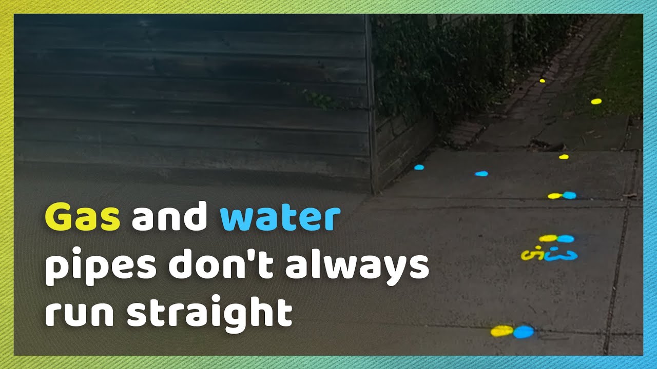 Gas and water service don't always run straight