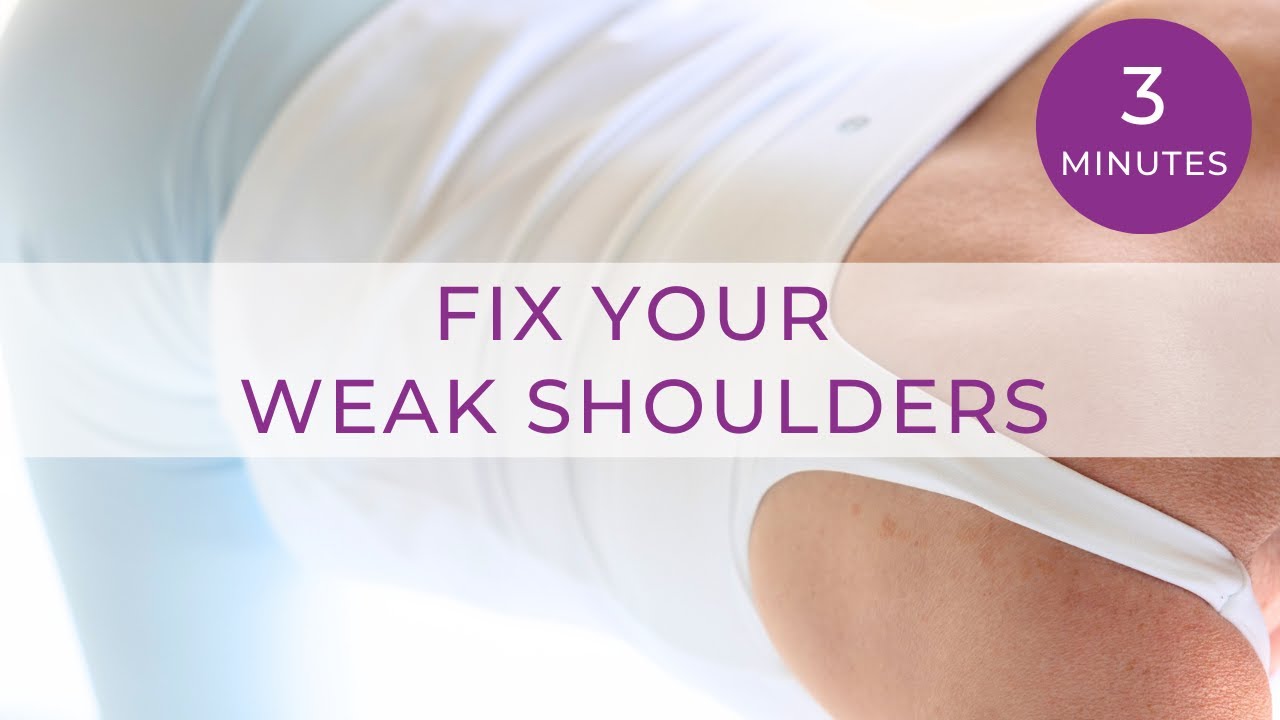 3-Minute Seated Pilates for Weak Shoulders | Strengthen with Hand Weights