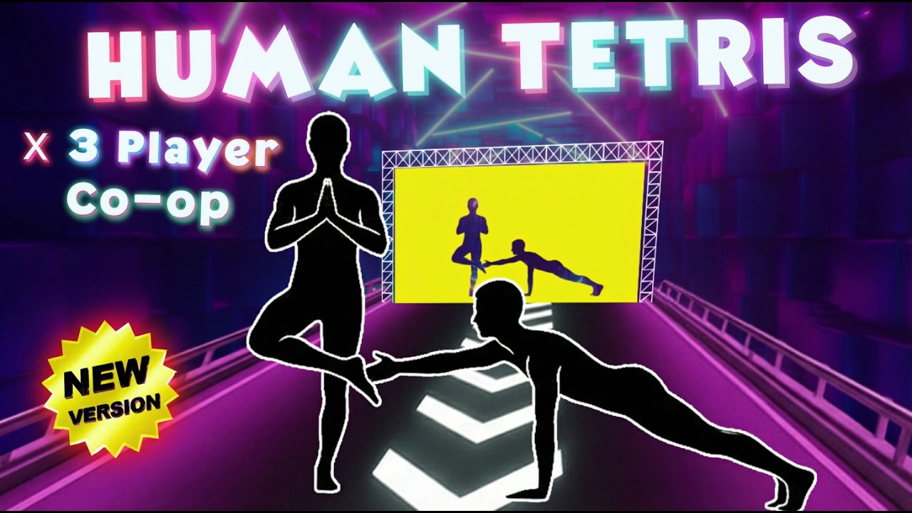Human Tetris Hard Level х 2 Player Co-op | Immersive Interactive Warm Up | New Version