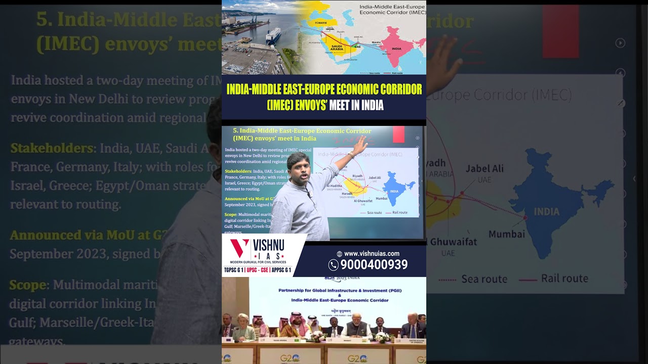 India Hosts IMEC Meet 2025 | India-Middle East-Europe Economic Corridor Explained for UPSC