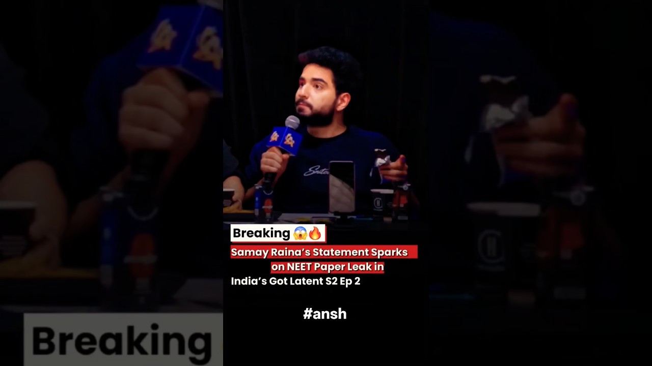 Samay Raina's statement on the NEET paper leak is sparking on India's Got Latent S2 Ep 2 🔥 #trending