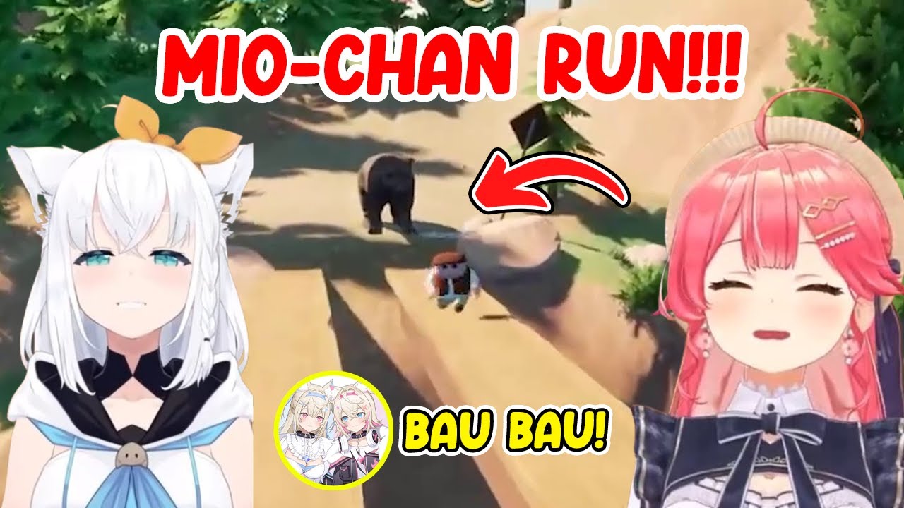 Miko Can’t Stop Laughing at Mio Being Chased by a Bear