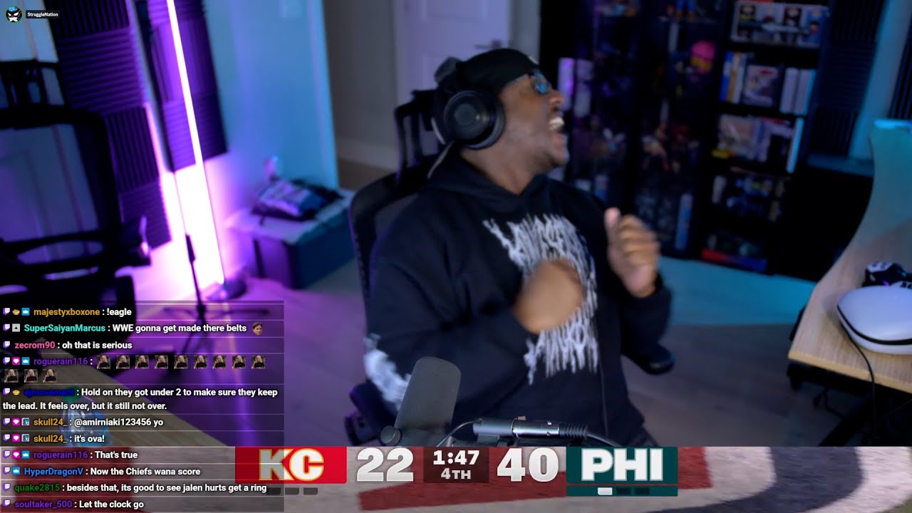 WATCHING MY EAGLES WIN SUPER BOWL LIX