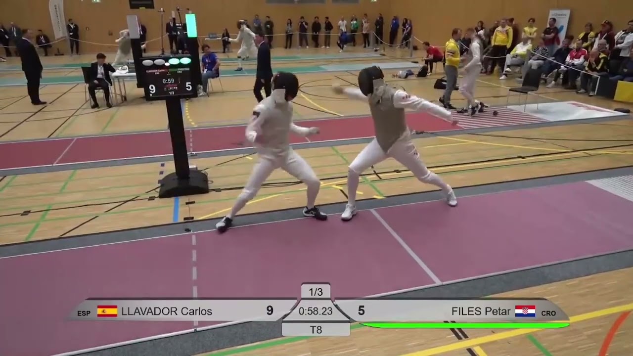 European Olympic Qualifier 2024 SMF - L8 - Carlos Llavador ESP v Petar Files CRO