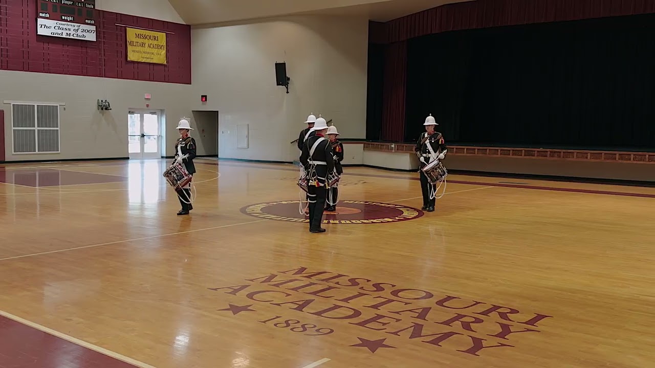 Royal Marine Corps of Drums Presentation to MMA Corps of Cadets