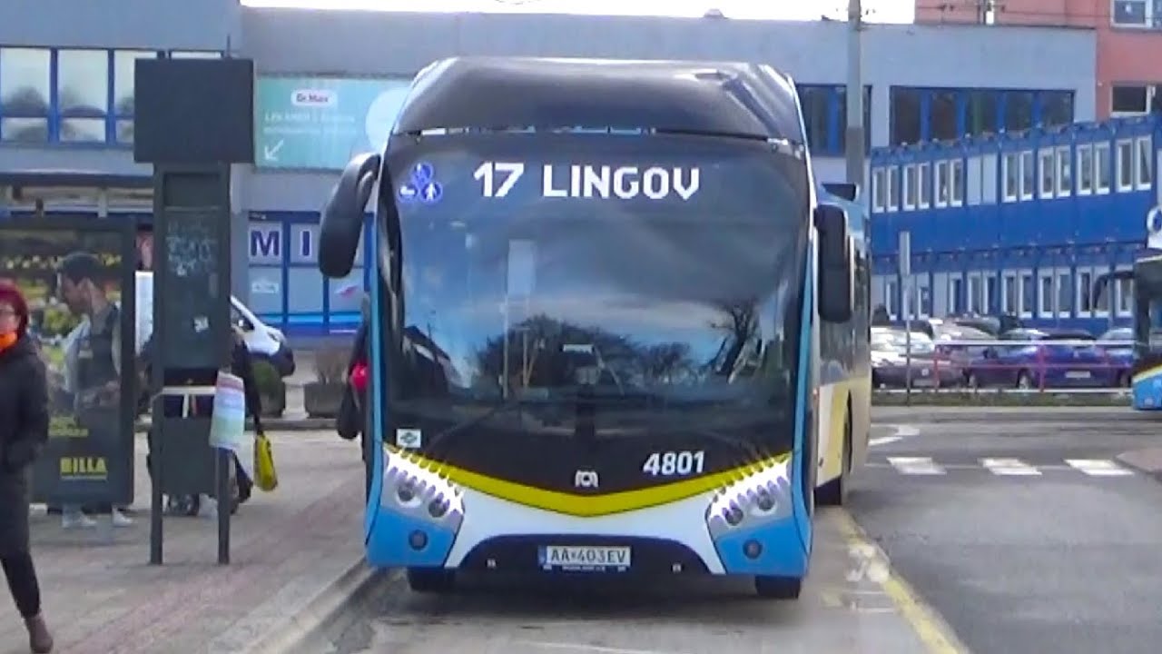 Riding the New Public Transport Bus in Košice (Jazda Novým Autobusom MHD v Košiciach) Linka 17
