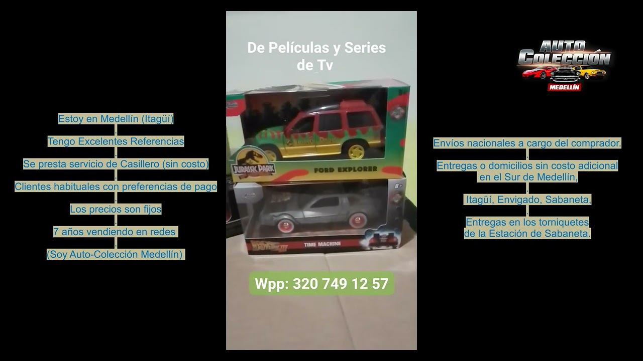 &iquest;C&oacute;mo Comprar Autos De Pel&iacute;culas y Series de Tv a Escala En Medell&iacute;n Colombia? Muy F&aacute;cil