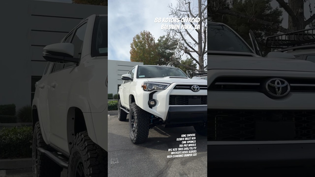 2024 Toyota 4Runner King Shocks Elevate Suspension UCA Westcott Sliders
