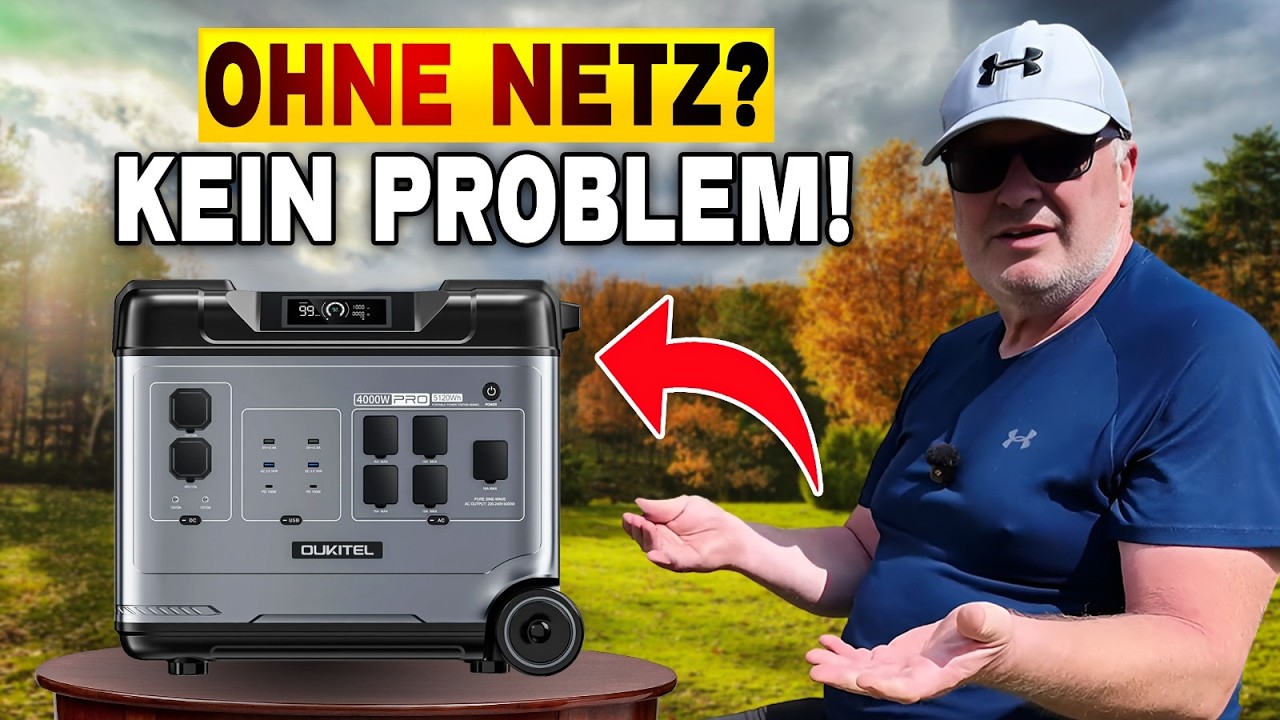 OUKITEL P5000 Pro | Tragbares Kraftwerk 5120 Wh/4000 W &ndash; Perfekt f&uuml;r Zuhause, Camping & Notf&auml;lle