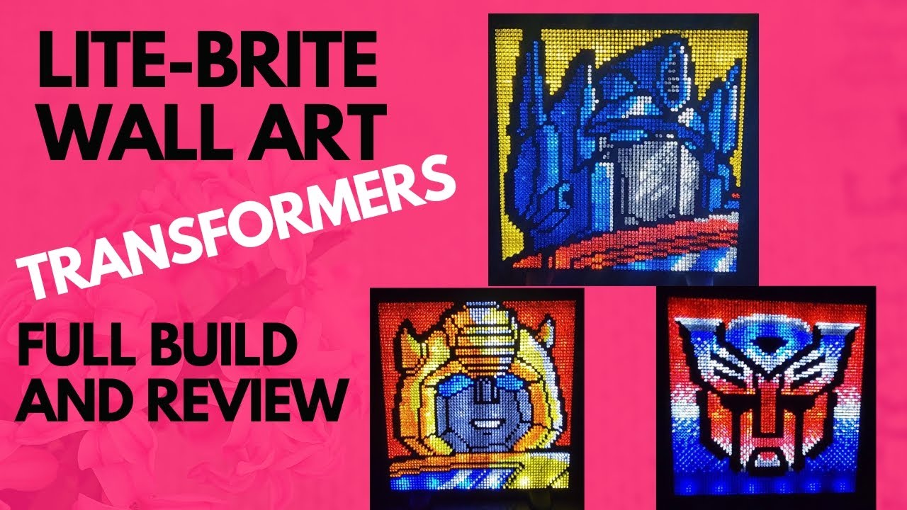 Lite-Brite Wall Art :  Transformers Full Review !