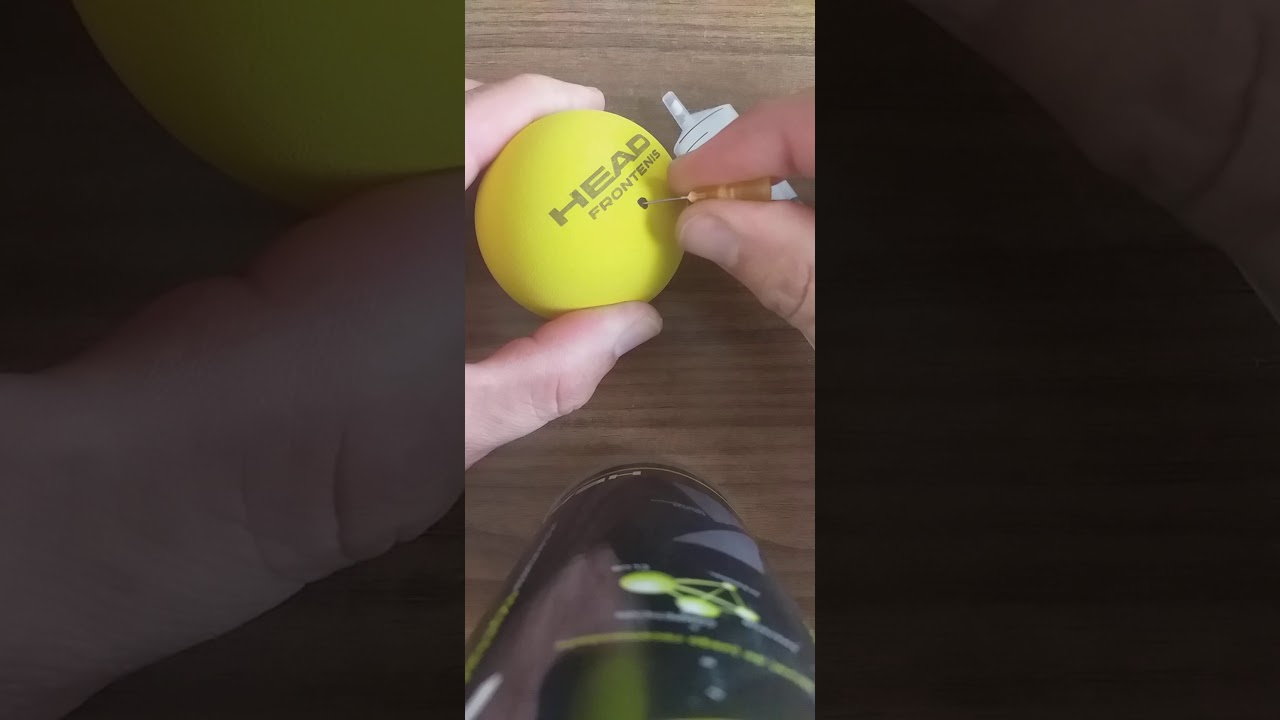 Manera fácil de hinchar pelotas de de frontón,pádel, tennis etc.