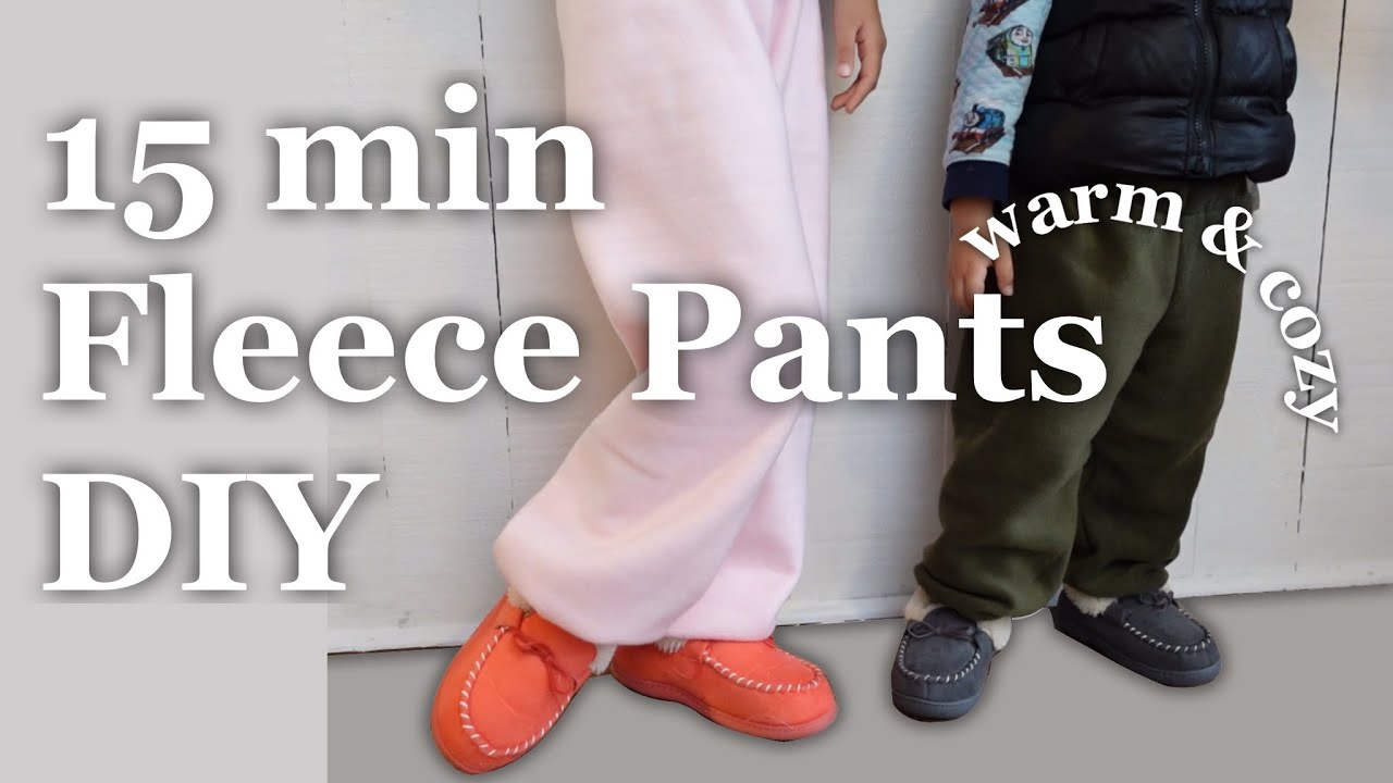 Easy Sewing Tutorial: QUICK Fleece Pajama Pants, How to Encase Waist Elastic As You Sew