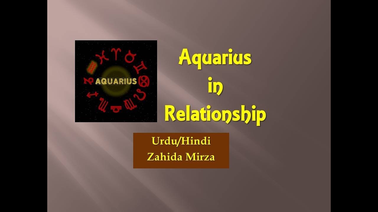 Aquarius in Relationship |Zahida Mirza| Urdu/Hindi